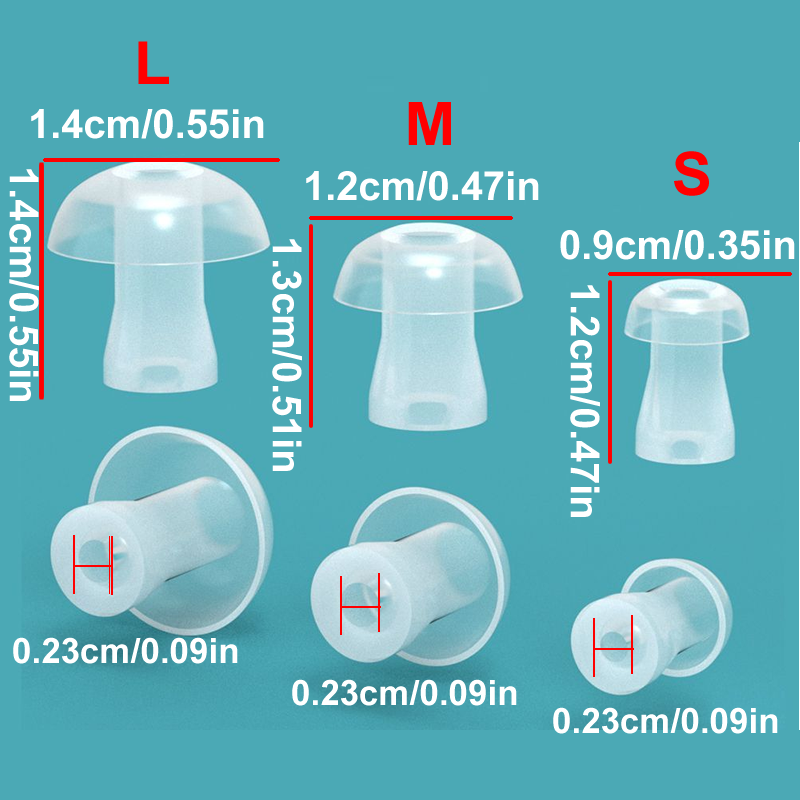 100pcs  Ear Cap Cushion for He - đánh giá và giá Silicone Ear Tip Replacement