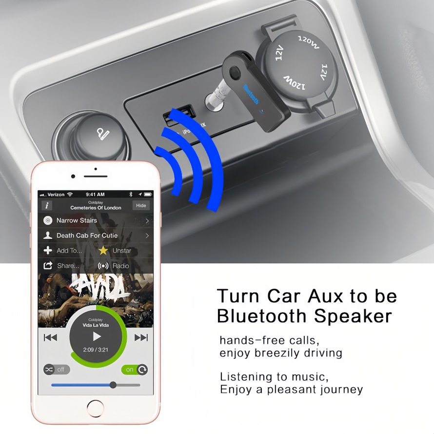 Bluetooth AUX Adapter for Car  - đánh giá và giá Bluetooth Adapter Receiver