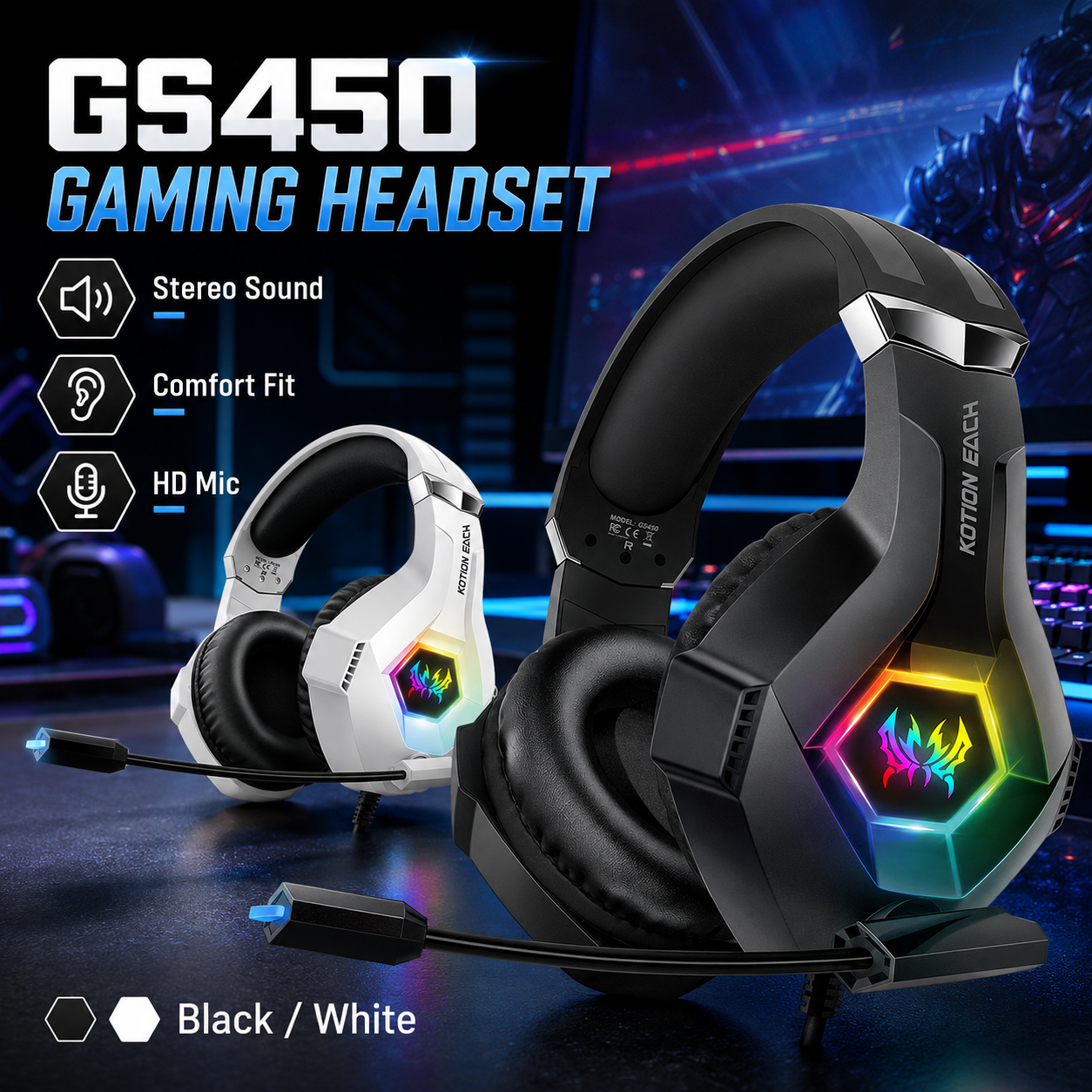 GS450 Wired Gaming Headset RGB - đánh giá và giá Gaming Headset Rgb