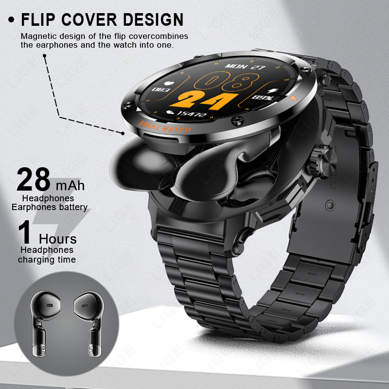New Men's 2 In 1 Headset Smart - đánh giá và giá Earbuds Charging Case