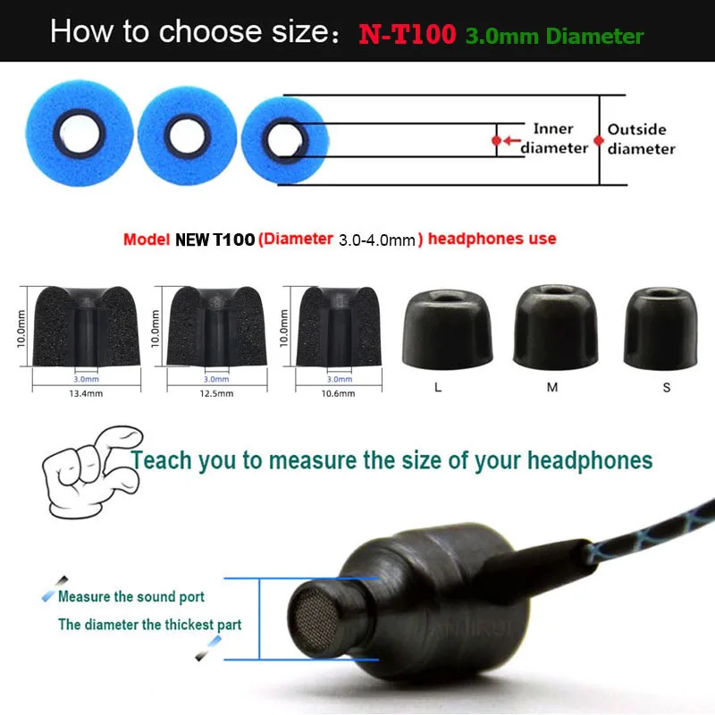 20Pairs ANJIRUI T100 Memory Fo - đánh giá và giá Earphone Foam Tip