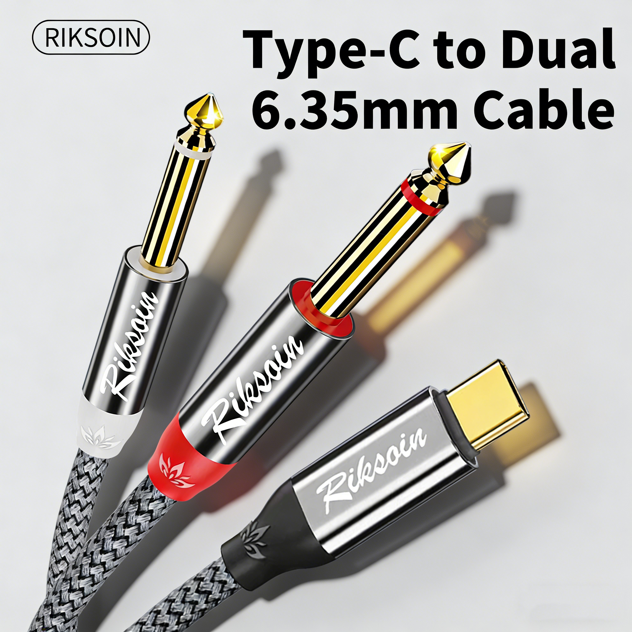 USB Type C to Dual 6.35mm TS A - đánh giá và giá Audio Splitter Y