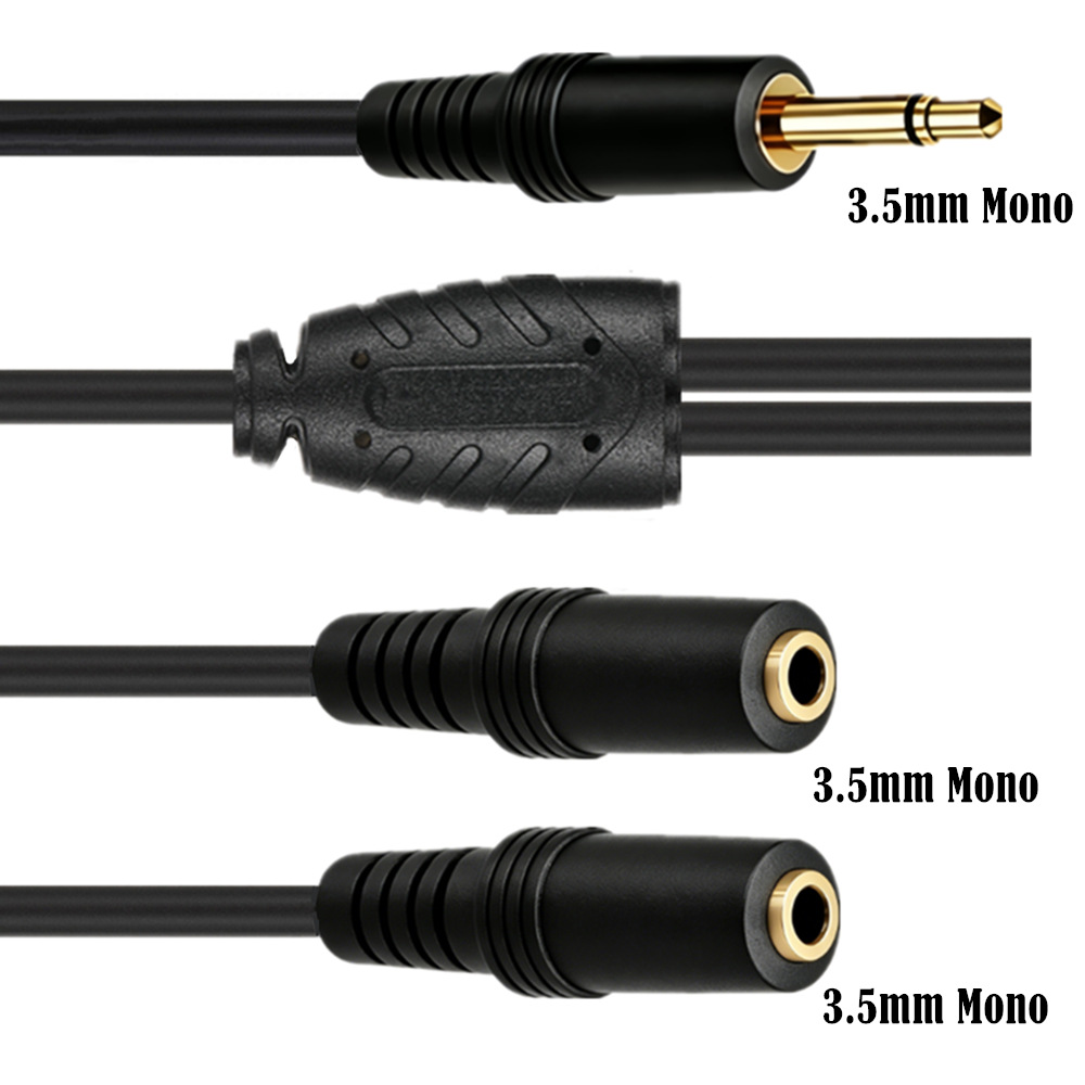 3.5mm TS Mono Male To Dual 3.5 - đánh giá và giá Earphone Splitter Jack