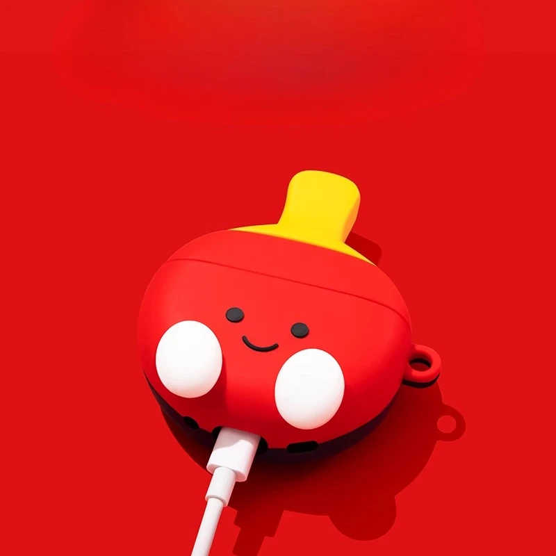 3D Table Tennis Cartoon Cute S - đánh giá và giá Earbuds Charging Case