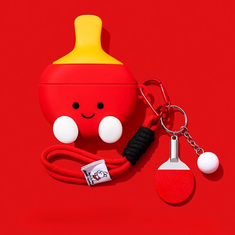 3D Table Tennis Cartoon Cute S - đánh giá và giá Earbuds Charging Case