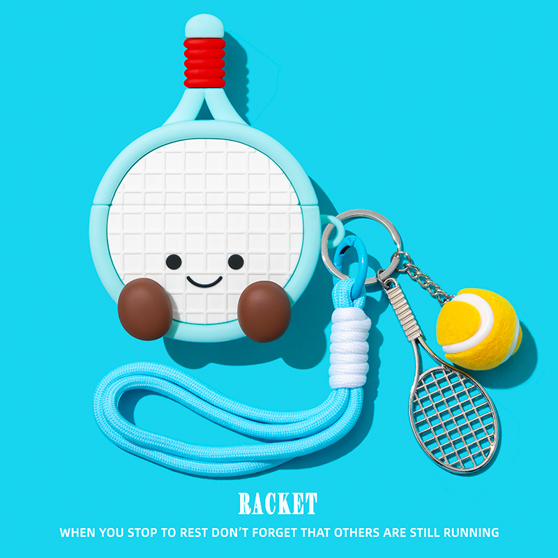 3D Table Tennis Cartoon Cute S - đánh giá và giá Earbuds Charging Case