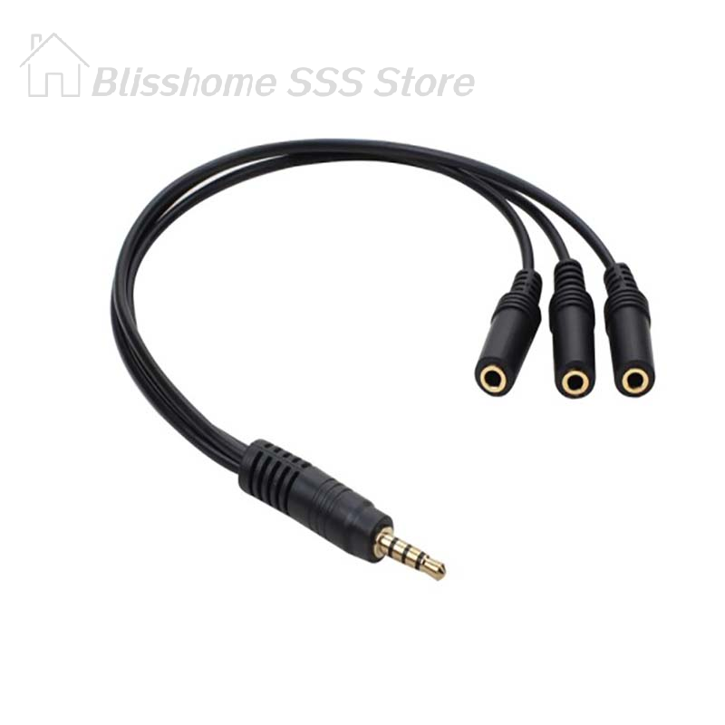 【S】3.5mm 3 Way Port Aux Multi  - đánh giá và giá Earphone Splitter Jack