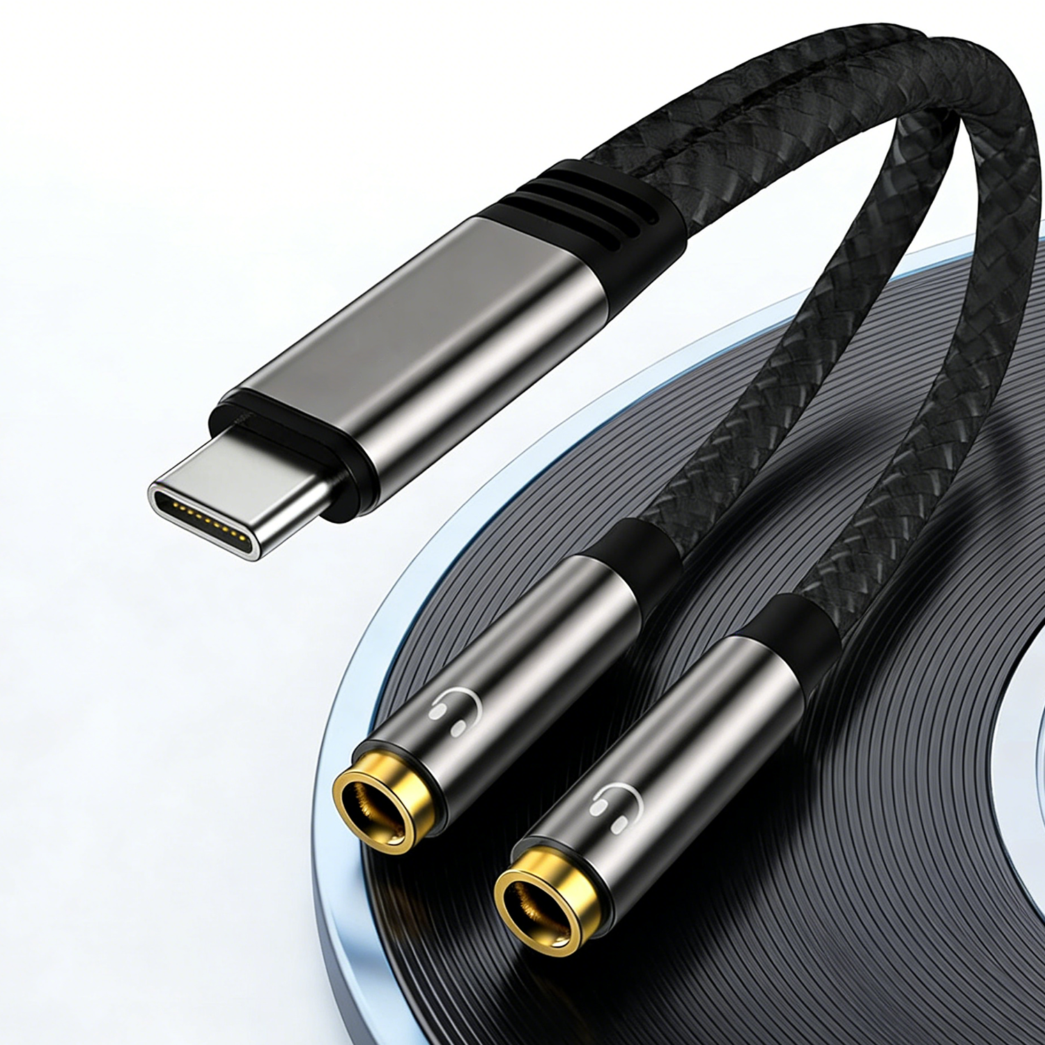 USB C To Dual 3.5mm Female Hea - đánh giá và giá Audio Splitter Y