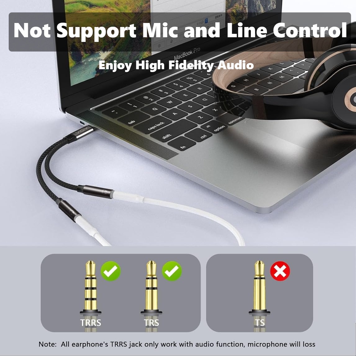 USB C To Dual 3.5mm Female Hea - đánh giá và giá Audio Splitter Y