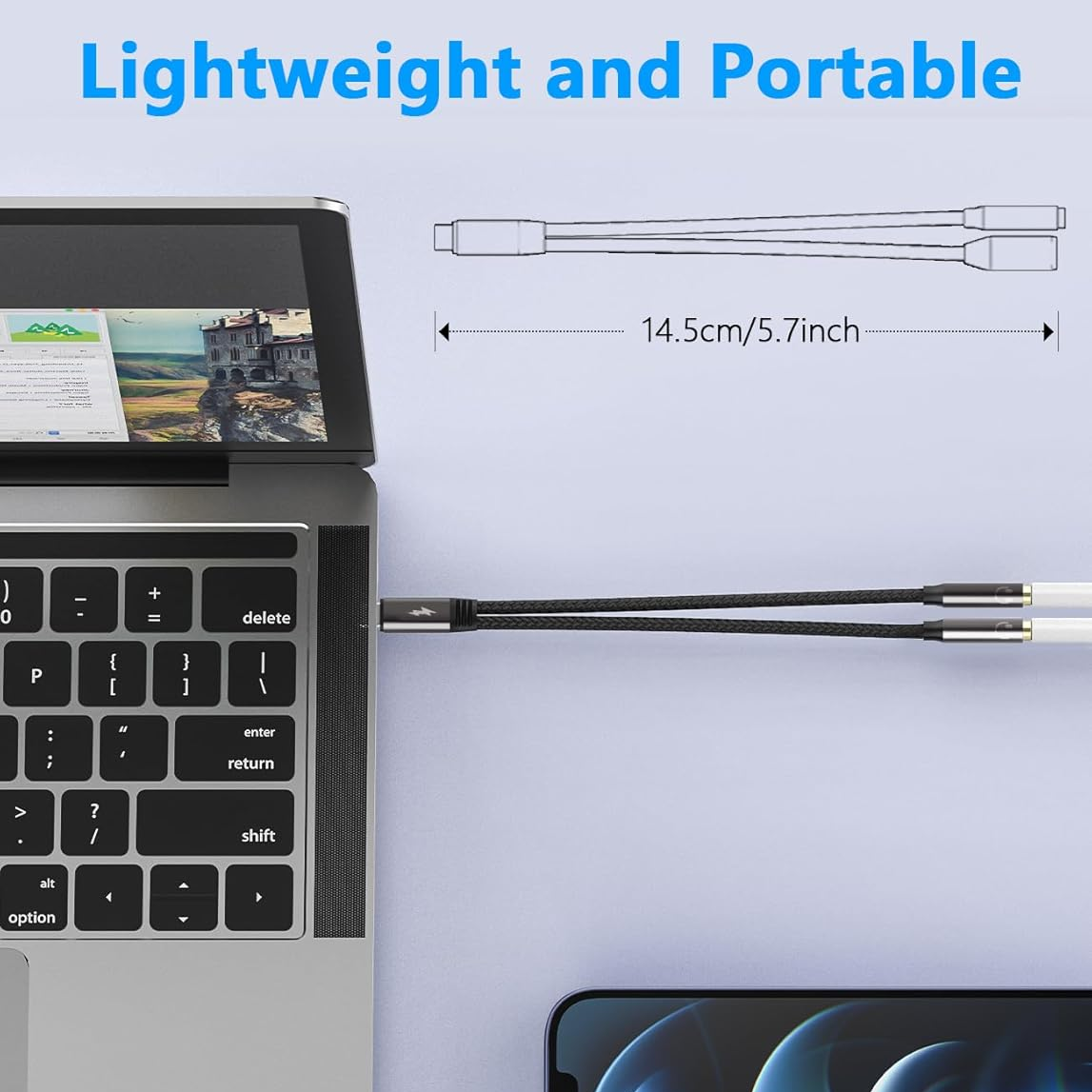 USB C To Dual 3.5mm Female Hea - đánh giá và giá Audio Splitter Y