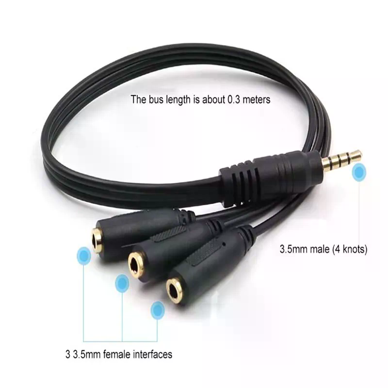 3.5mm 3 3.5mm 1 3 Adapter Way  - đánh giá và giá Earphone Splitter Jack