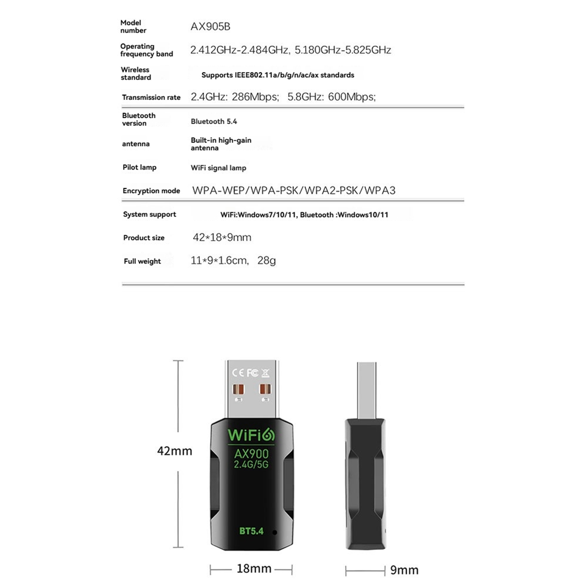 T35C WiFi6 AX900 Wireless USB  - đánh giá và giá Bluetooth Adapter Receiver
